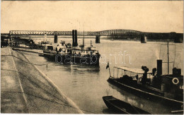 ** T1 Pozsony, Pressburg, Bratislava; Magyar Királyi Folyamőrség őrnaszádja A Dunaparton / Hungarian River Guard Ship On - Sin Clasificación