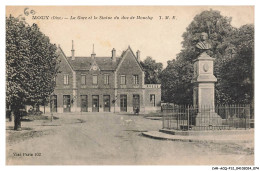 CAR-ACQP12-0806-60 - MOUY - La Gare Et La Statue Du Duc De Mouchy - Mouy