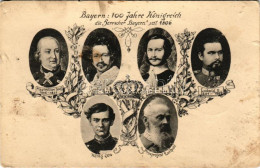 * T3/T4 Bayern: 100 Jahre Königreich. Jubiläumskarte No. 4. / Bajorország Uralkodói 1806-1906 / Kings Of Bavaria 1806-19 - Non Classificati