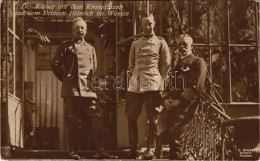 ** T4 Der Kaiser Mit Dem Kronprinzen Und Dem Prinzen Heinrich Im Westen. G. Berger / II. Vilmos Német Császár A Trónörök - Non Classificati