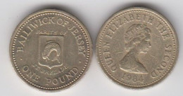 Jersey One Pound Coin St Brelade Circulated Dated 1984 Parish Coin Series - Jersey