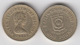 Jersey One Pound Coin St Saviour Circulated Dated 1984 Parish Coin Series - Jersey