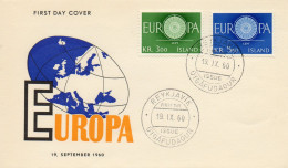 Islande Iceland  Europa 1960  FDC - FDC