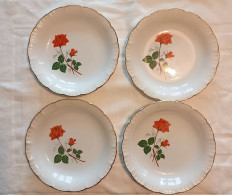 Vintage Lot De 4 Assiettes Creuse Digoin & Sarreguemines Sévigne - Platos