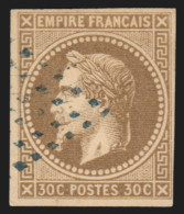 Colonies Générales, N°9, Napoléon Lauré Non-dentelé, 30c Brun, Oblitéré - TB - Napoleon III