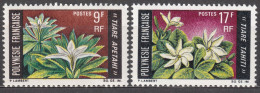 French Polynesia Polinesie 1969 Flowers Mi#90-91 Mint Hinged - Neufs
