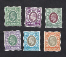 SOMALILAND: SG 45-47-49-51/53 (Yv 33/41 Manque 34-36-38) 1905 Neuf * Légère Marque , MINT * Slight Mark , VF, Très Beaux - Somaliland (Protectorate ...-1959)