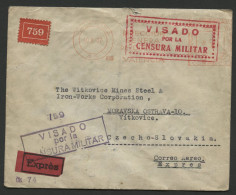 01962*ITALY*ITALIA*VALENCIA*EXPRÉS LETTER*BRIEF*MACHINE STAMP*CENSORSHIP*MILITAR ZENSUR*1937 - Express Mail