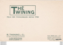 BUVARD  THE  TWINING  21 Cm X 13  Cm - Caffè & Tè