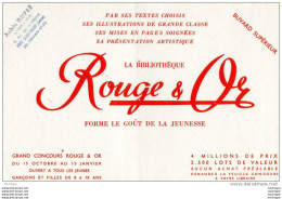 BUVARD LIVRES ROUGE ET OR  13X20 - Stationeries (flat Articles)
