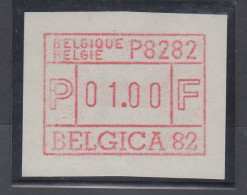 Belgien FRAMA Sonder-ATM BELGICA82 Aus Ortsgerät, Auf Dunklem X-Papier ** - Autres & Non Classés