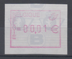 Belgien FRAMA-ATM Dauerausgabe Postembleme 2002, Matte Gummierung ** - Autres & Non Classés