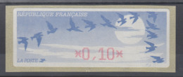 Frankreich DIVA-ATM Auf Papier Vogelzug Dunkel, Wert 0,10 ** - Autres & Non Classés