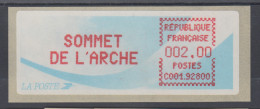 Frankreich Crouzet-ATM SOMMET DE L'ARCHE Auf Papier Komet, Wert 2,00 ** - Autres & Non Classés