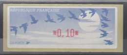 Frankreich LISA-ATM Auf Papier Vogelzug Dunkel, Wert 0,10 ** - Autres & Non Classés
