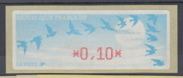Frankreich DIVA-ATM Auf Papier Vogelzug Hell, Wert 0,10 ** - Autres & Non Classés
