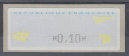 Frankreich DIVA-ATM Auf Papier Papierflieger, Wert Schwarz 0,10 ** - Autres & Non Classés