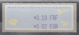 Frankreich LISA-ATM Auf Papier Papierflieger Wert Violett 0,10 FRF / 0,02 EUR ** - Autres & Non Classés