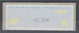 Frankreich LISA-ATM Auf Papier Papierflieger,  Wert Violett 0,10 ** - Autres & Non Classés