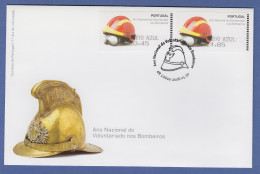 Portugal 2008 ATM Feuerwehr-Helm SMD Mi.-Nr. 62.1e Satz AZUL 45-185 Auf FDC - Machine Labels [ATM]