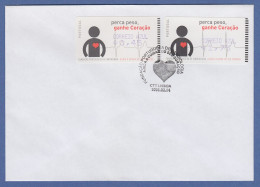 Portugal 2005 ATM Kardiologie Amiel Mi.-Nr. 48.2.1 Satz AZUL 45-175 Auf FDC - Machine Labels [ATM]