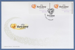 Portugal 2003 ATM Fußball EM Euro 2004 Mi-Nr. 42.3.Z2 Satz 2 Werte Auf FDC - Machine Labels [ATM]