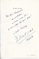 Dédicace Autographe De Jean Raspail, 1976, En Ouverture Du Jeu Du Roi - Scrittori