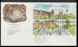 Great Britain FDC 1989 Industrial Archaeology Souvenir Sheet. Postal Weight Approx 40 Gramms. Please Read Sales Conditio - 1981-1990 Decimal Issues