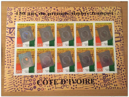 Côte D'Ivoire Ivory Coast 1999 IMPERF NON DENTELE 150 Ans Premier Timbre Français Mi. 1218 Kleinbogen 10 Stamps MNH** - Hologrammes