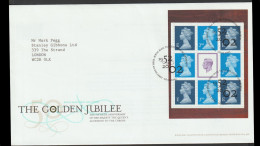 Great Britain FDC 2002 The Golden Jubilee Booklet Pane. Postal Weight Approx 40 Gramms. Please Read Sales Conditions Und - 2001-2010 Decimal Issues