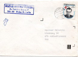 78655 - Tschechoslowakei - 1984 - 4Kcs Nalepka EF A Bf PRAHA -> Westdeutschland - Briefe U. Dokumente