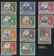 Basutoland 1954 Definitives 11v, Unused (hinged), Nature - Cattle - Horses - Water, Dams & Falls - Other & Unclassified