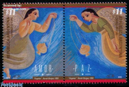 Argentina 2016 Christmas 2v [:], Mint NH, Religion - Angels - Christmas - Ongebruikt