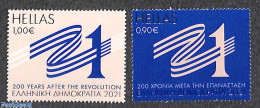 Greece 2021 200 Years Revolution 2v, Mint NH, History - History - Neufs