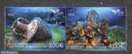 Greece 2022 Euromed, Maritime Archeology 2v From Booklet, Mint NH, History - Archaeology - Neufs