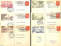 Finland 1955 Set Of 6 Postcards, Used Postal Stationary - Briefe U. Dokumente
