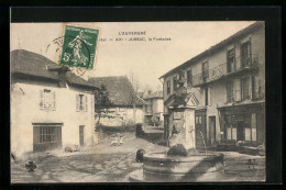 CPA Jussac, L`Auvergne, La Fontaine - Jussac