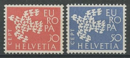 SUISSE 1961 N° 682/683 * Neufs MH Légère Trace Superbes C 1.70 € Europa Oiseaux Birds - Ungebraucht