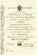 10 DUCATI CEDOLA BANCO GIRO DI VENEZIA 01/10/1798 SUP+ - Autres & Non Classés