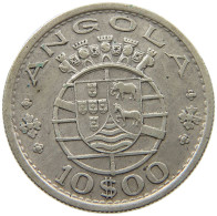 ANGOLA 10 ESCUDOS 1952 #s185 0763 - Angola