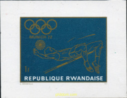 Delcampe - 221665 MNH RUANDA 1971 20 JUEGOS OLIMPICOS VERANO MUNICH 1972 - Pferde