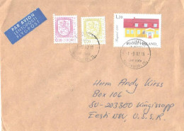 Finland Cover With Stamps, Coat Of Arm, Building, 1982 - Briefe U. Dokumente