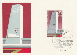 MAXIKARTE "Mahn- Und Gedenkstötten" Mit MiNr. 1878 Und Ersttagsstempel BERLIN 18.-9.73.-12 - Maximumkarten (MC)