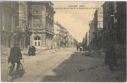 Delcampe - Leuven - Louvain 1914  *  Perspective De La Rue De La Station Et Le Théatre - Leuven