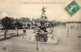 Delcampe - - TARBES - Place Marcadieu ,Rue D'Orient Et Fontaine Monumentale - (C333) - Tarbes