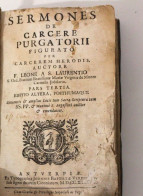 SERMONES DE CARCERE PURGATORI Leone Laurentio Libro Vintage Latino 1738 Raro - Livres Anciens