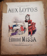 1891- Les Vacances De TOTO - Aux Lotos Mazurka - Edmond Missa - Etude & Enseignement