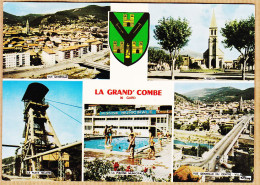 33938 /  LA GRAND COMBE 30-Gard Multivues Mines Puits RICARD Piscine Municipale Eglise 1960s COMBIER 12 - La Grand-Combe