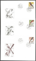 Czech Republic - Birds, Set Of 3 FDCs, 1994 - FDC