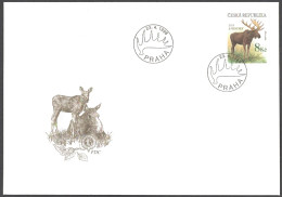 Czech Republic - Moose (Alces Alces), FDC,1998 - FDC